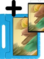 LUQ LUQ Samsung Galaxy Tab A7 Lite (2021) Kinderhoes met screenprotector - Blauw