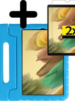 LUQ LUQ Samsung Galaxy Tab A7 Lite (2021) Kinderhoes met 2x screenprotector - Blauw