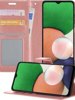 LUQ LUQ Samsung Galaxy A22 4G Hoesje Bookcase - Rose Goud