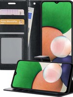 LUQ LUQ Samsung Galaxy A22 5G Hoesje Bookcase - Zwart
