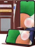 LUQ LUQ Samsung Galaxy A22 5G Hoesje Bookcase - Bruin