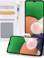 LUQ LUQ Samsung Galaxy A22 5G Hoesje Bookcase - Wit