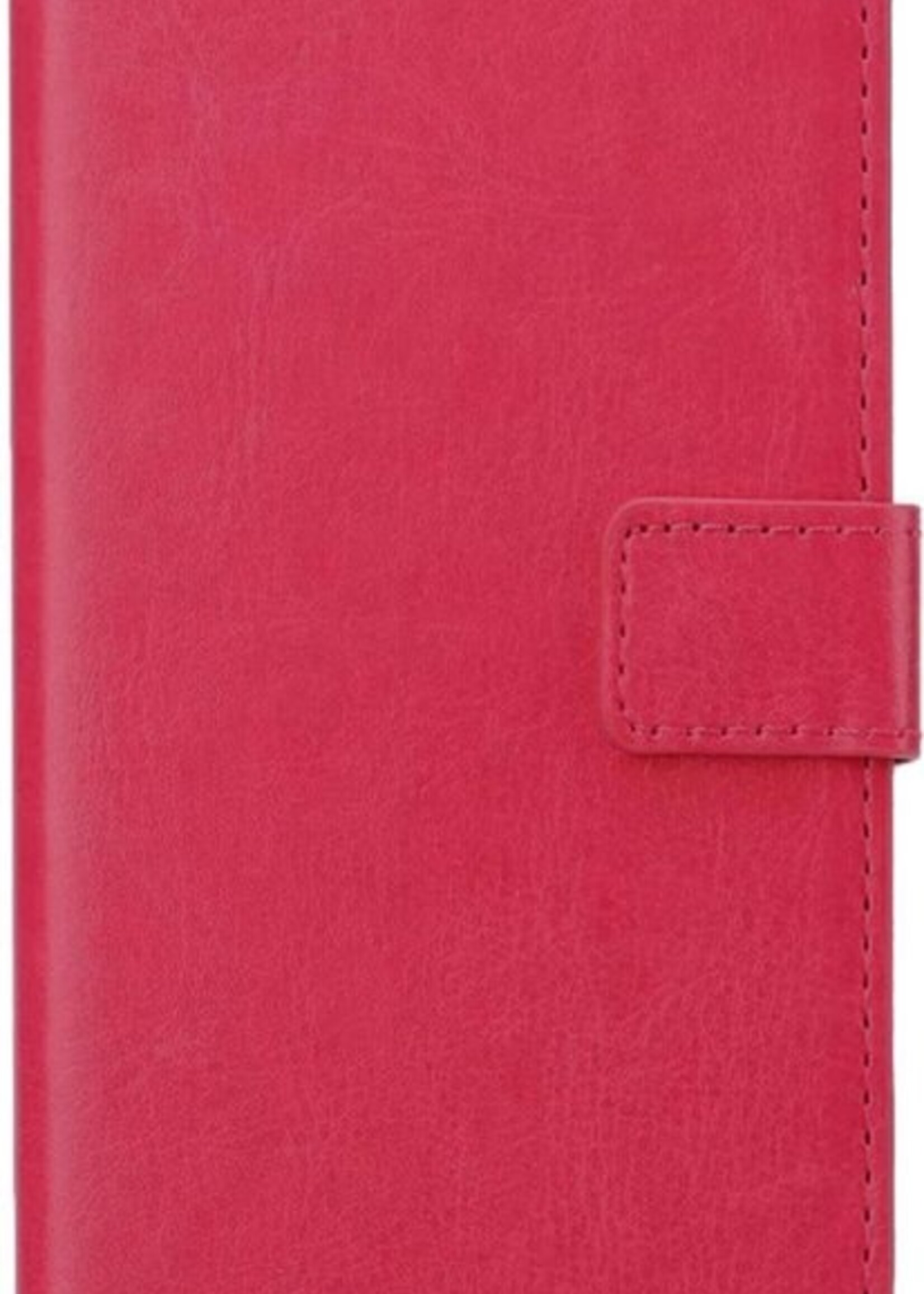 LUQ Hoesje Geschikt voor Samsung A22 5G Hoesje Book Case Hoes Wallet Cover - Hoes Geschikt voor Samsung Galaxy A22 5G Hoesje Bookcase Hoes - Donkerroze