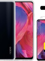 LUQ LUQ Oppo A54 4G hoesje siliconen transparant + 2x screenprotector