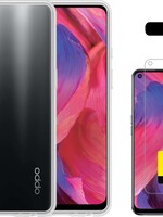 LUQ LUQ Oppo A54 5G hoesje siliconen transparant + 2x screenprotector