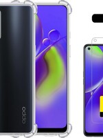 LUQ LUQ Oppo A74 4G hoesje shock proof + 2x screenprotector