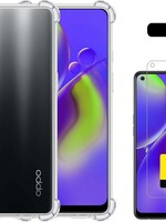 LUQ LUQ Oppo A74 5G hoesje shock proof + 2x screenprotector