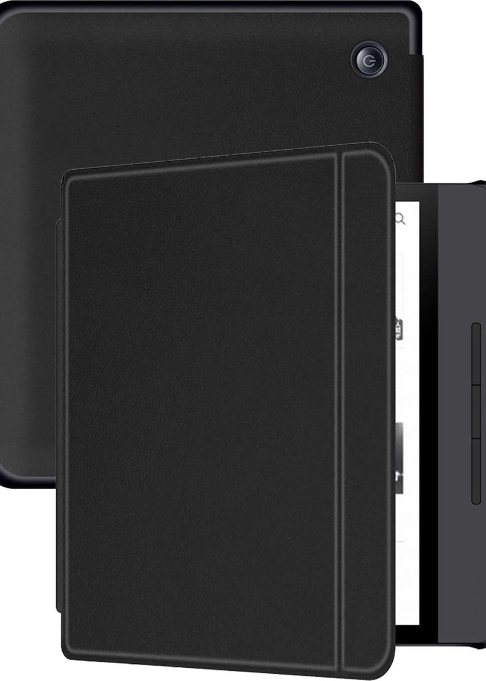 LUQ Hoesje Geschikt voor Tolino Vision 5 Hoes Bescherm Hoesje Case Luxe Sleep Cover - Zwart