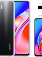 LUQ LUQ Oppo A94 4G hoesje siliconen transparant + screenprotector