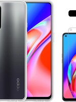 LUQ LUQ Oppo A94 5G hoesje siliconen transparant + screenprotector