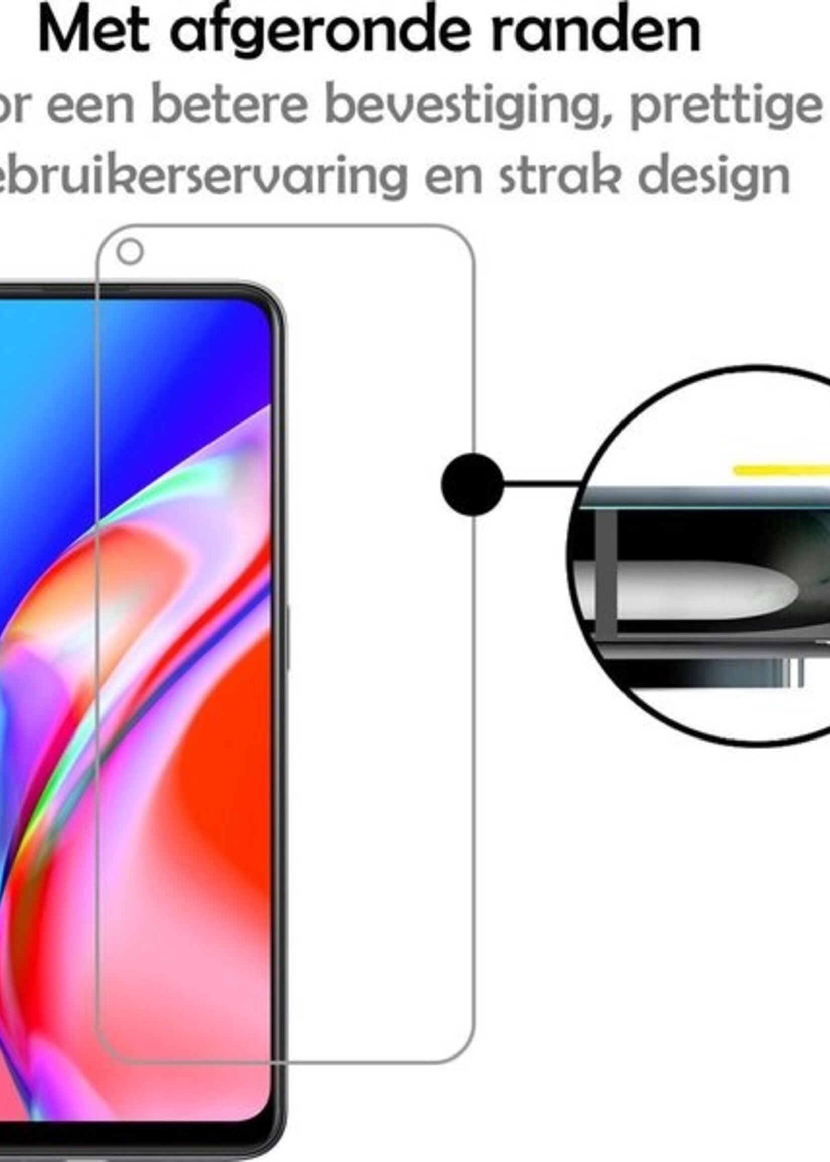 LUQ Hoesje Geschikt voor OPPO A94 5G Hoesje Siliconen Case Met Screenprotector - Hoes Geschikt voor OPPO A94 5G Hoes Siliconen - Transparant