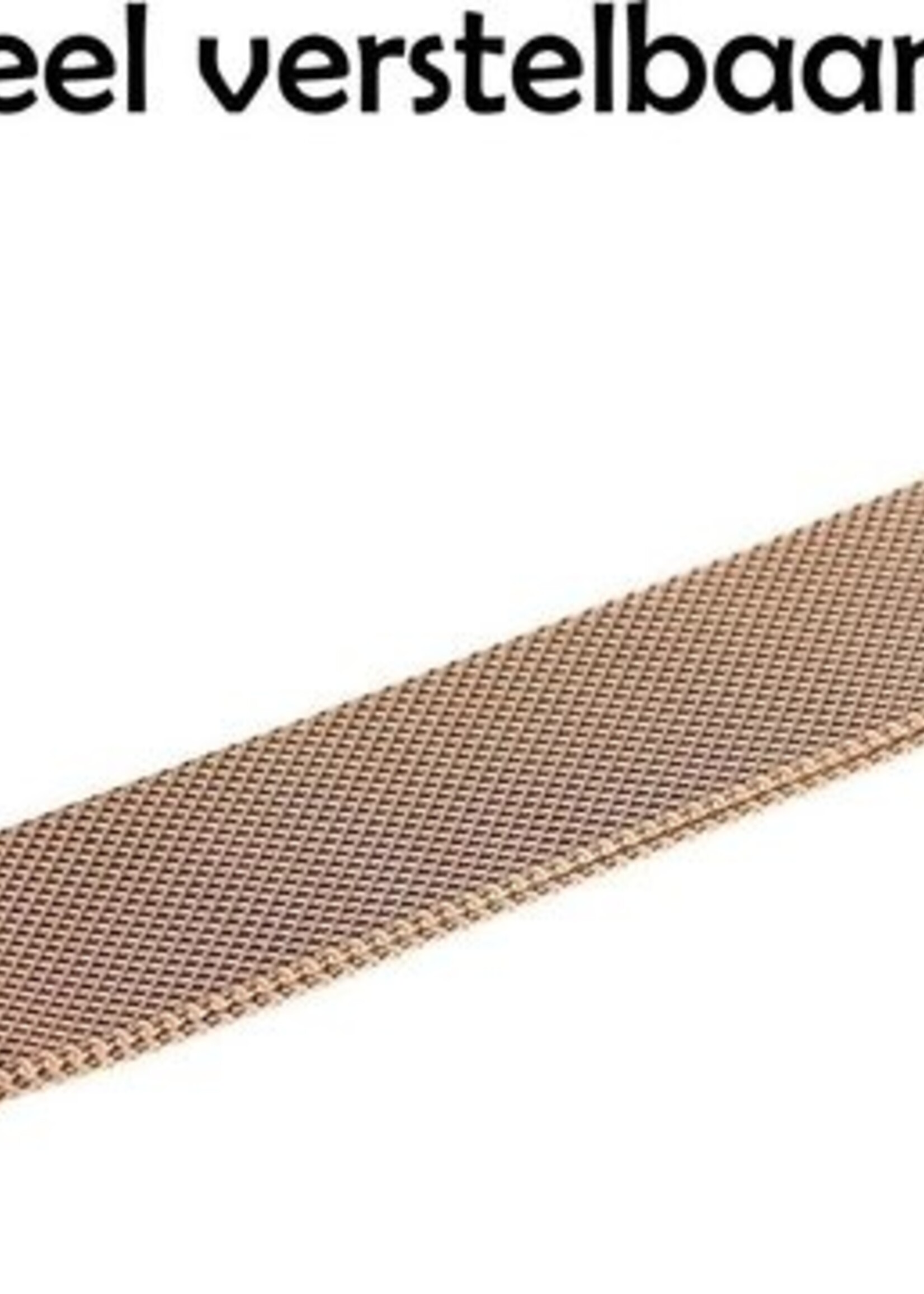 LUQ Bandje Geschikt voor Apple Watch 42/44/45 mm Bandje Milanees - Horlogebandje Geschikt voor Apple Watch 1-8 / SE (42/44/45 mm) Milanese Horlogeband Met Magneetsluiting - Rose Goud