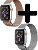 LUQ LUQ Apple Watch Bandje Milanees (38/40 mm) - Zilver & Rose Goud