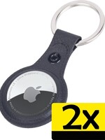 LUQ 2 PACK - LUQ AirTag Hoesje Leer - Zwart