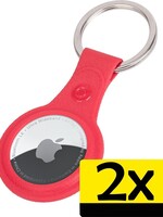 LUQ 2 PACK - LUQ AirTag Hoesje Leer - Rood