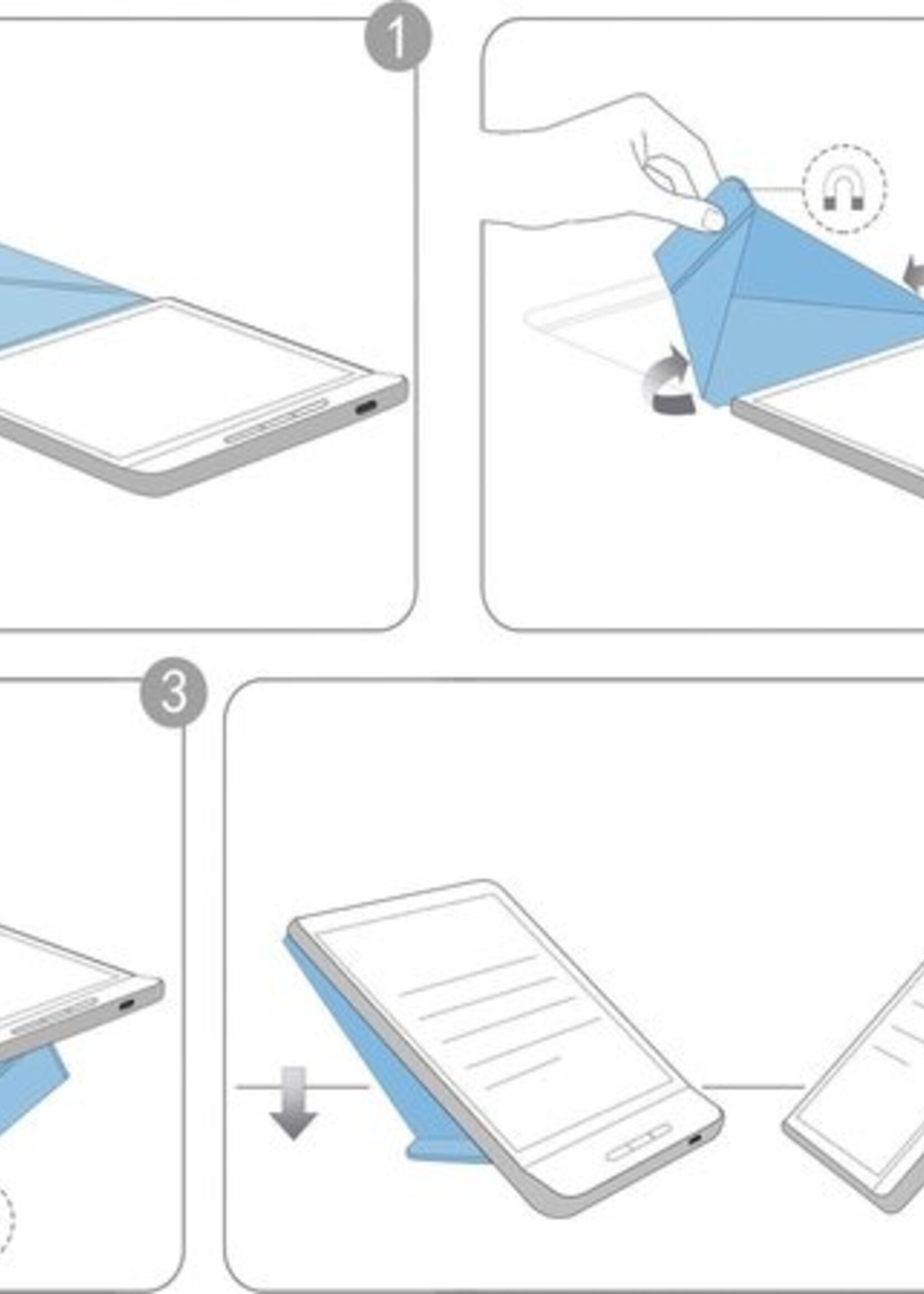 LUQ Hoesje Geschikt voor Kobo Libra H2O Hoes Bescherm Hoesje Case Luxe Sleep Cover - Rosé Goud