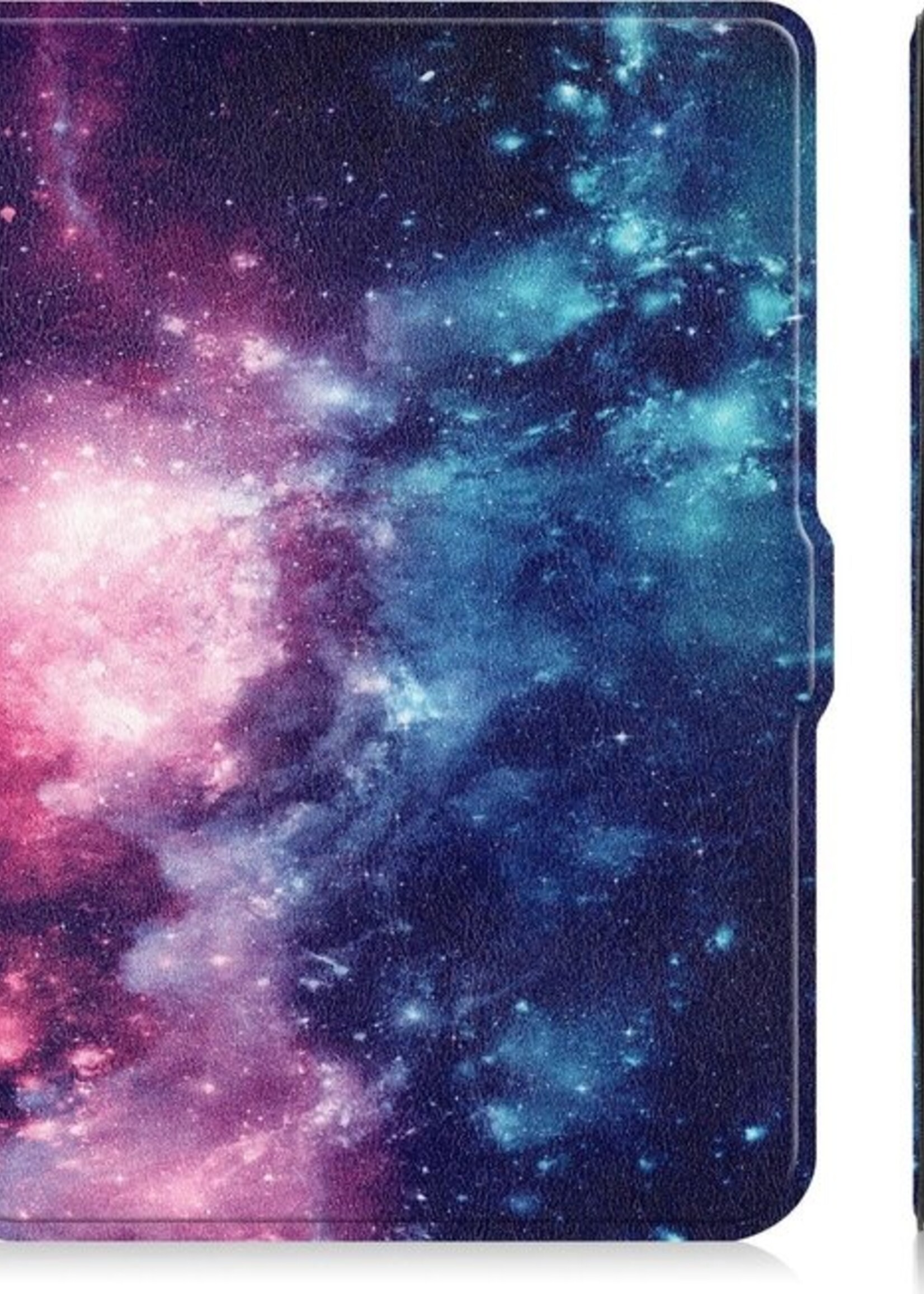 LUQ Hoesje Geschikt voor Kobo Clara HD Hoes Bescherm Hoesje Case Luxe Sleep Cover - Galaxy