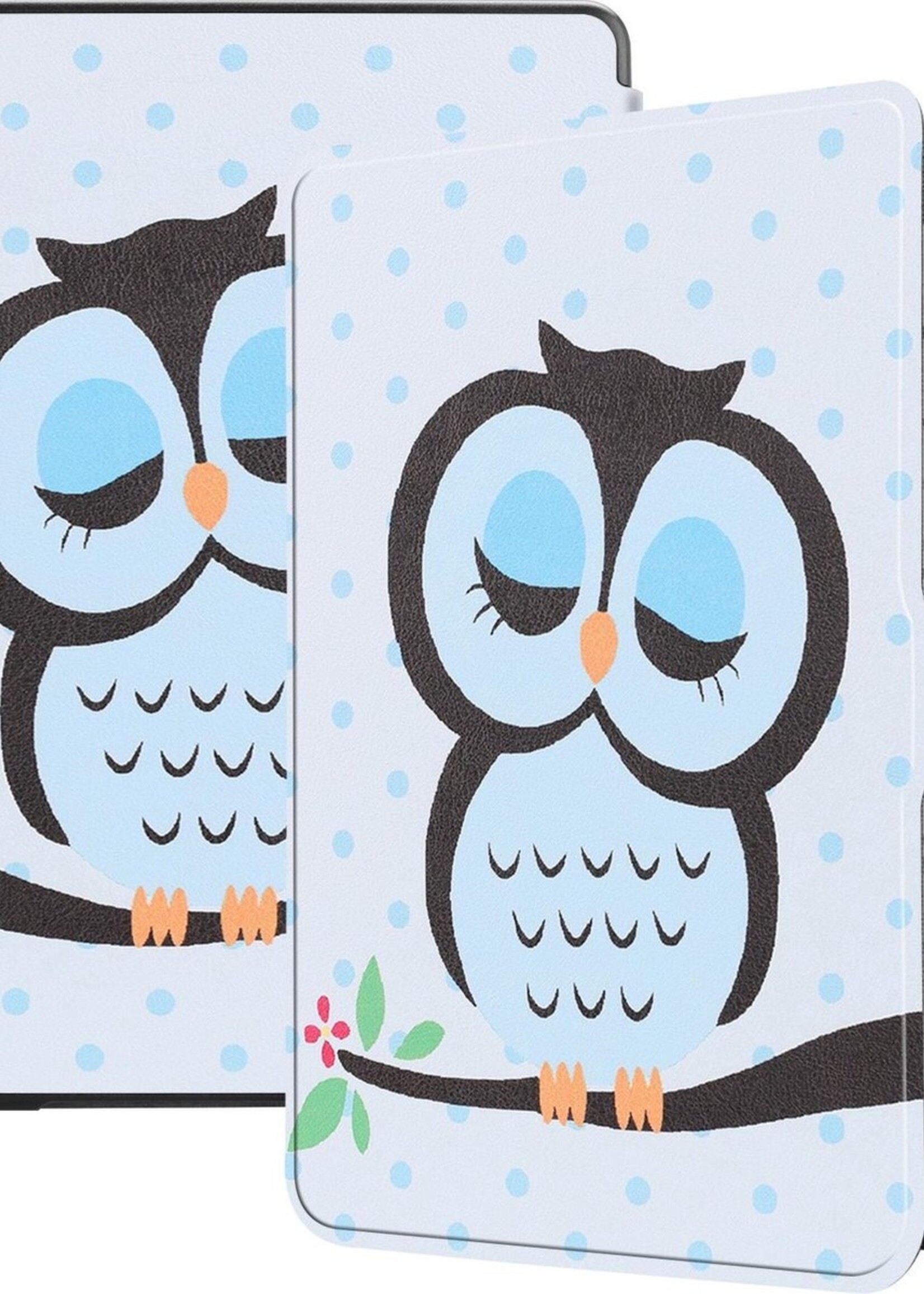 LUQ Hoesje Geschikt voor Kobo Clara HD Hoes Bescherm Hoesje Case Luxe Sleep Cover - Uil