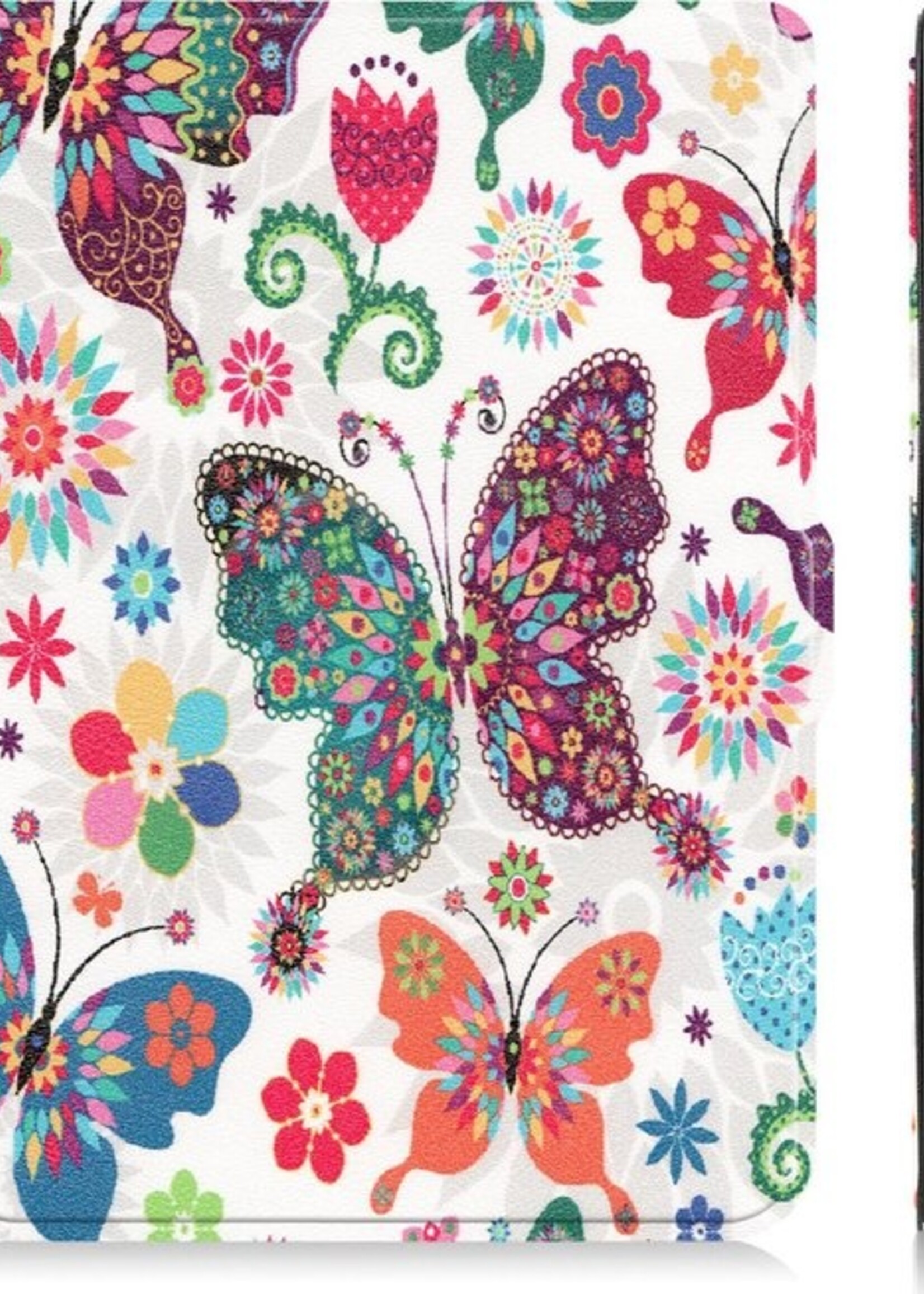 LUQ Hoesje Geschikt voor Kobo Clara HD Hoes Bescherm Hoesje Case Luxe Sleep Cover - Vlinders