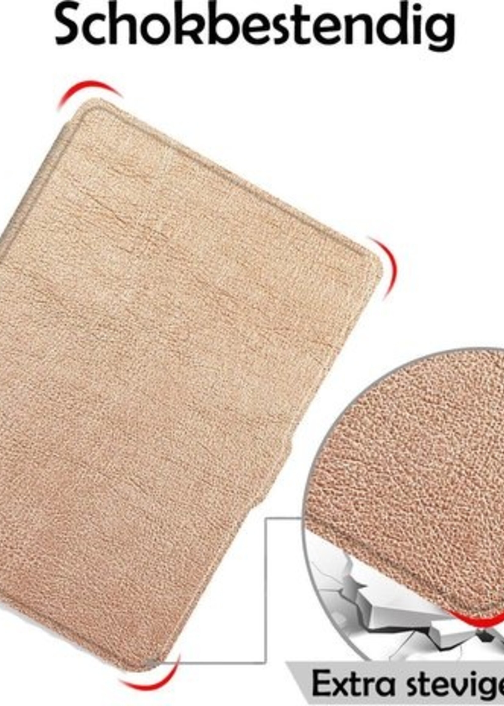 LUQ Hoesje Geschikt voor Kobo Clara HD Hoes Bescherm Hoesje Case Luxe Sleep Cover - Rosé Goud