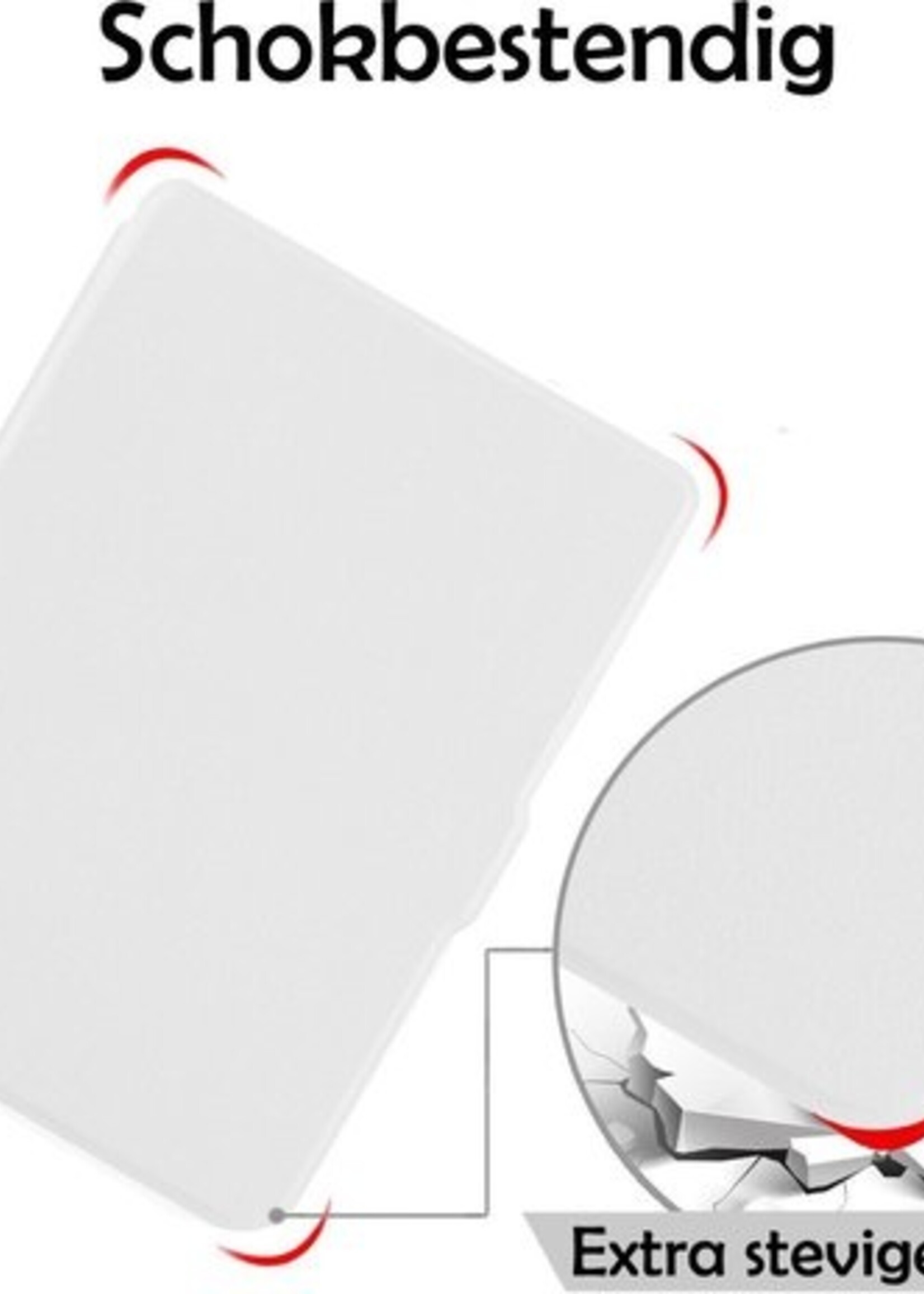 LUQ Hoesje Geschikt voor Kobo Clara HD Hoes Bescherm Hoesje Case Luxe Sleep Cover - Wit