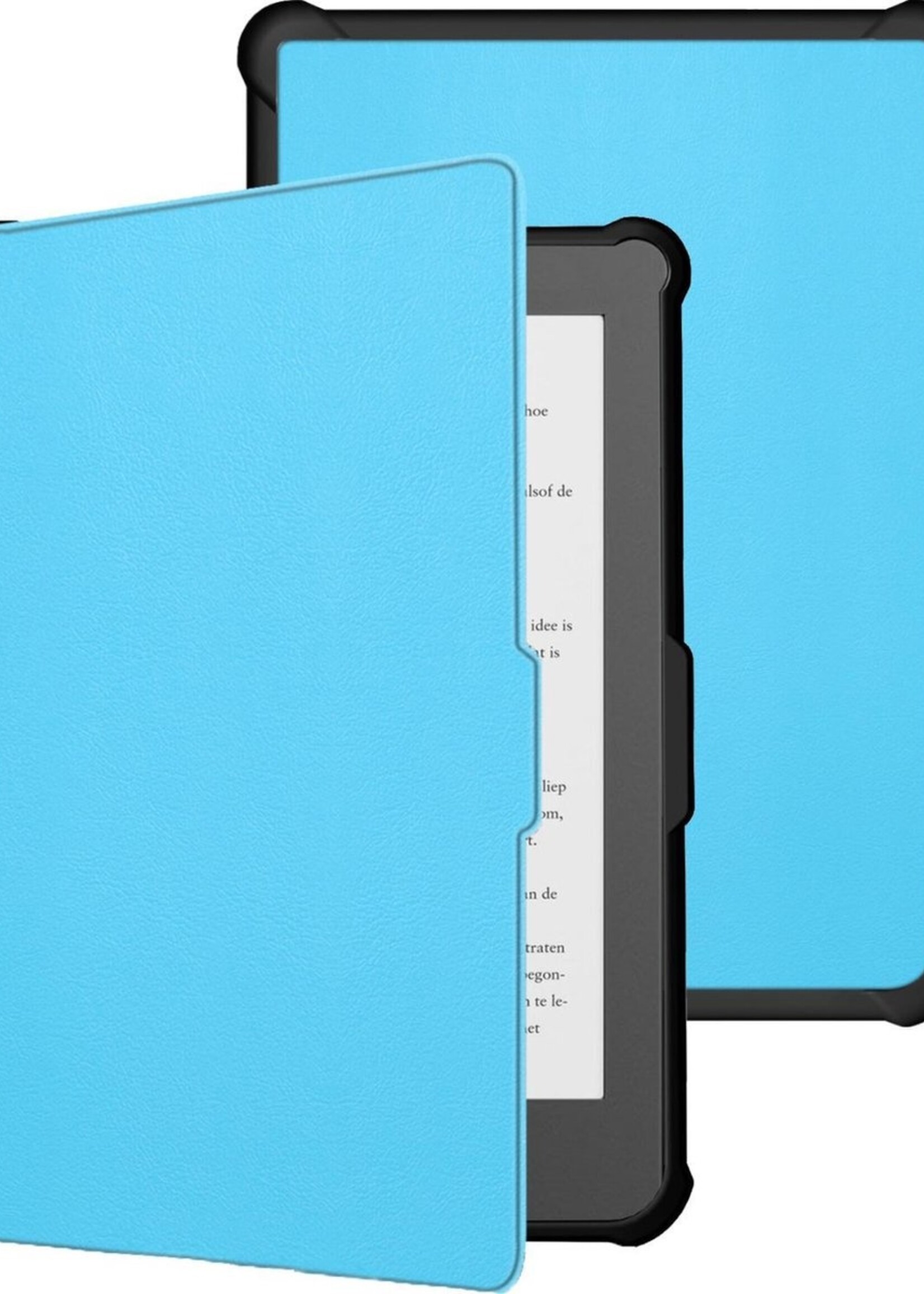 LUQ Hoesje Geschikt voor Kobo Clara HD Hoes Bescherm Hoesje Case Luxe Sleep Cover - Lichtblauw