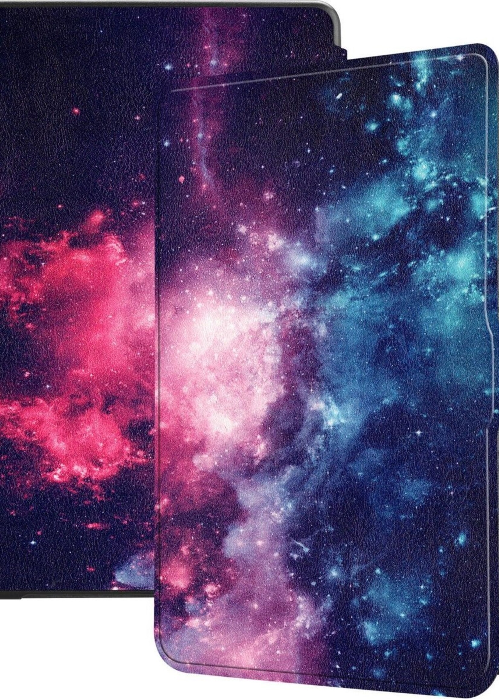 LUQ Hoesje Geschikt voor Kobo Clara HD Hoes Bescherm Hoesje Case Luxe Sleep Cover - Galaxy