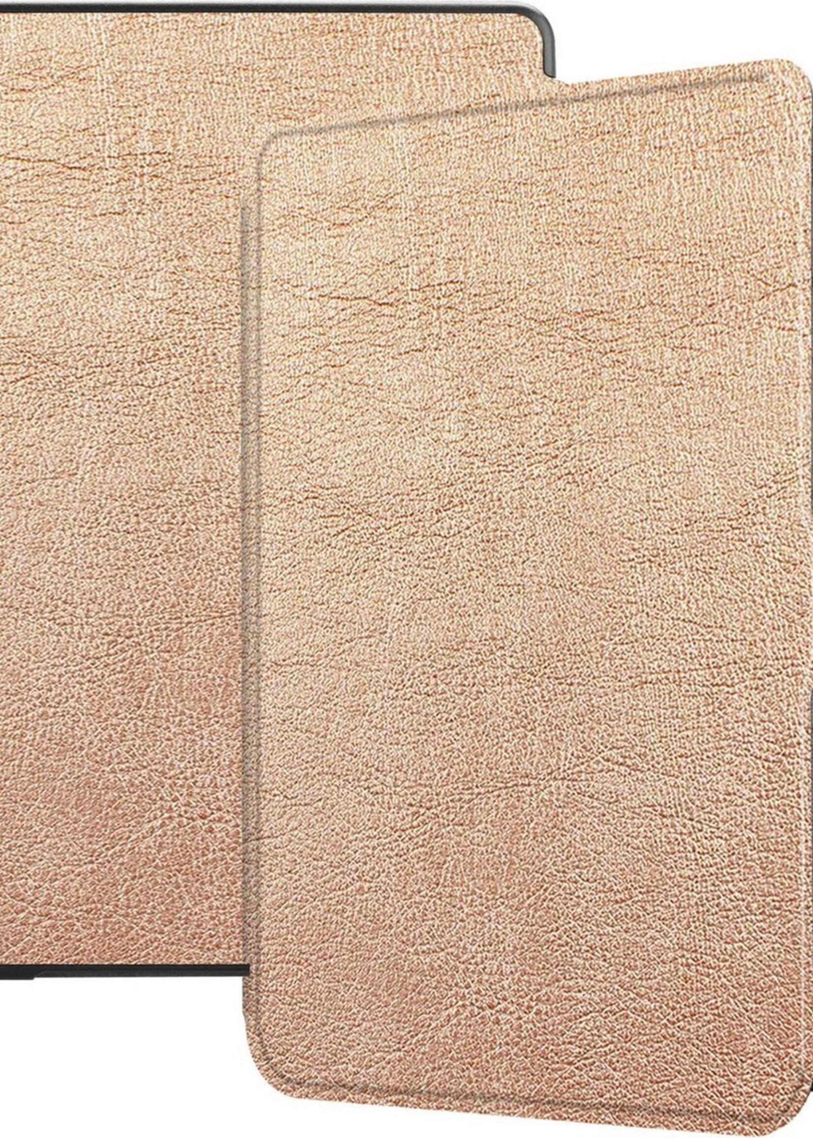 LUQ Hoesje Geschikt voor Kobo Clara HD Hoes Bescherm Hoesje Case Luxe Sleep Cover - Rosé Goud