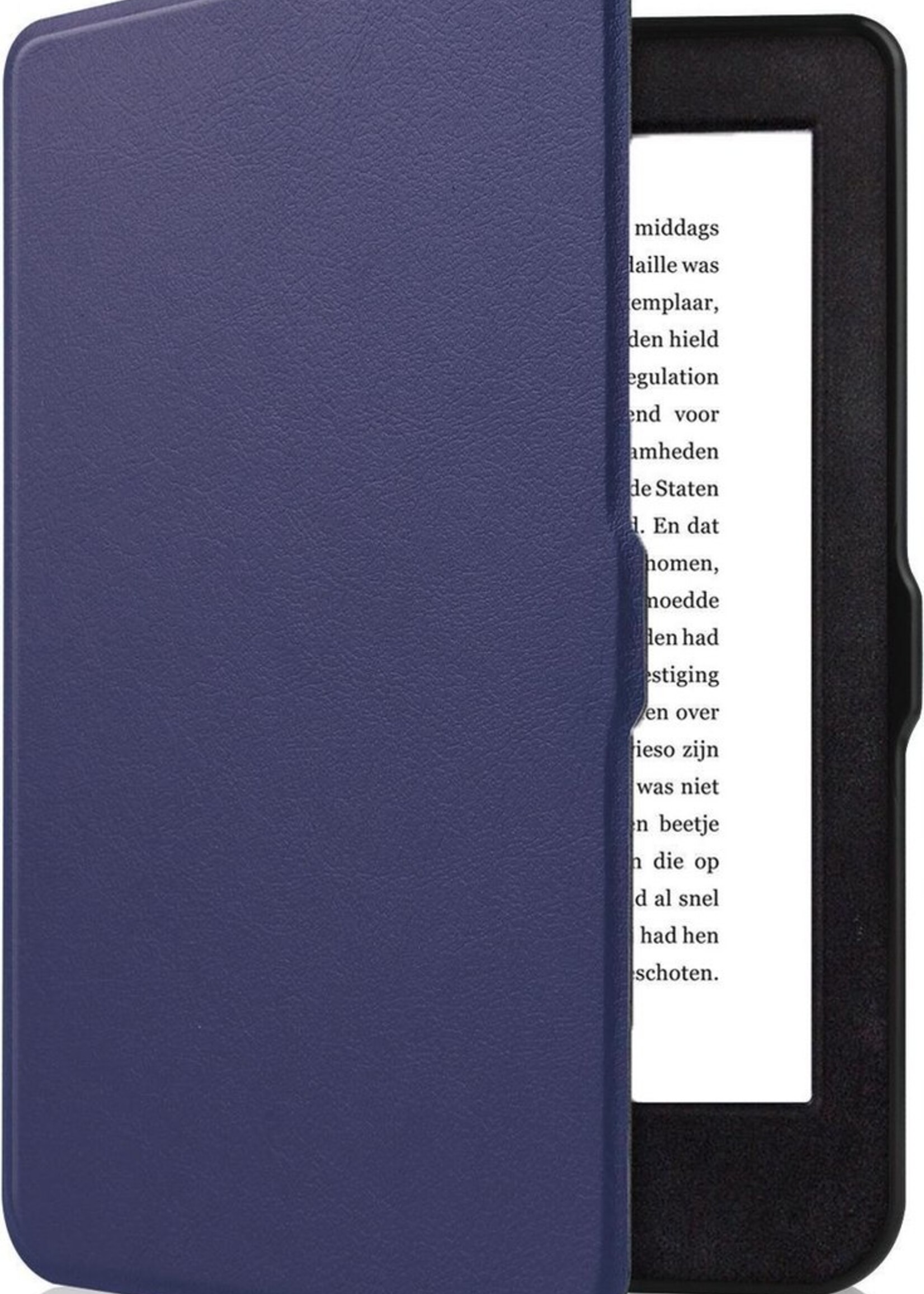 LUQ Hoesje Geschikt voor Kobo Nia Hoes Bescherm Hoesje Case Luxe Sleep Cover - Donkerblauw