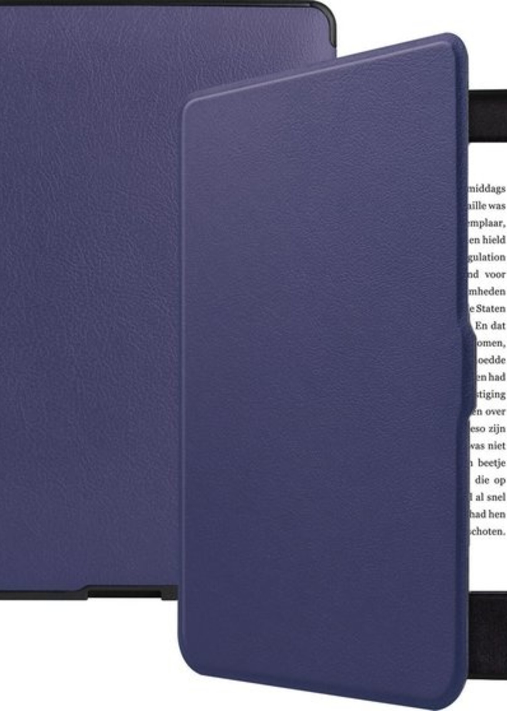 LUQ Hoesje Geschikt voor Kobo Nia Hoes Bescherm Hoesje Case Luxe Sleep Cover - Donkerblauw
