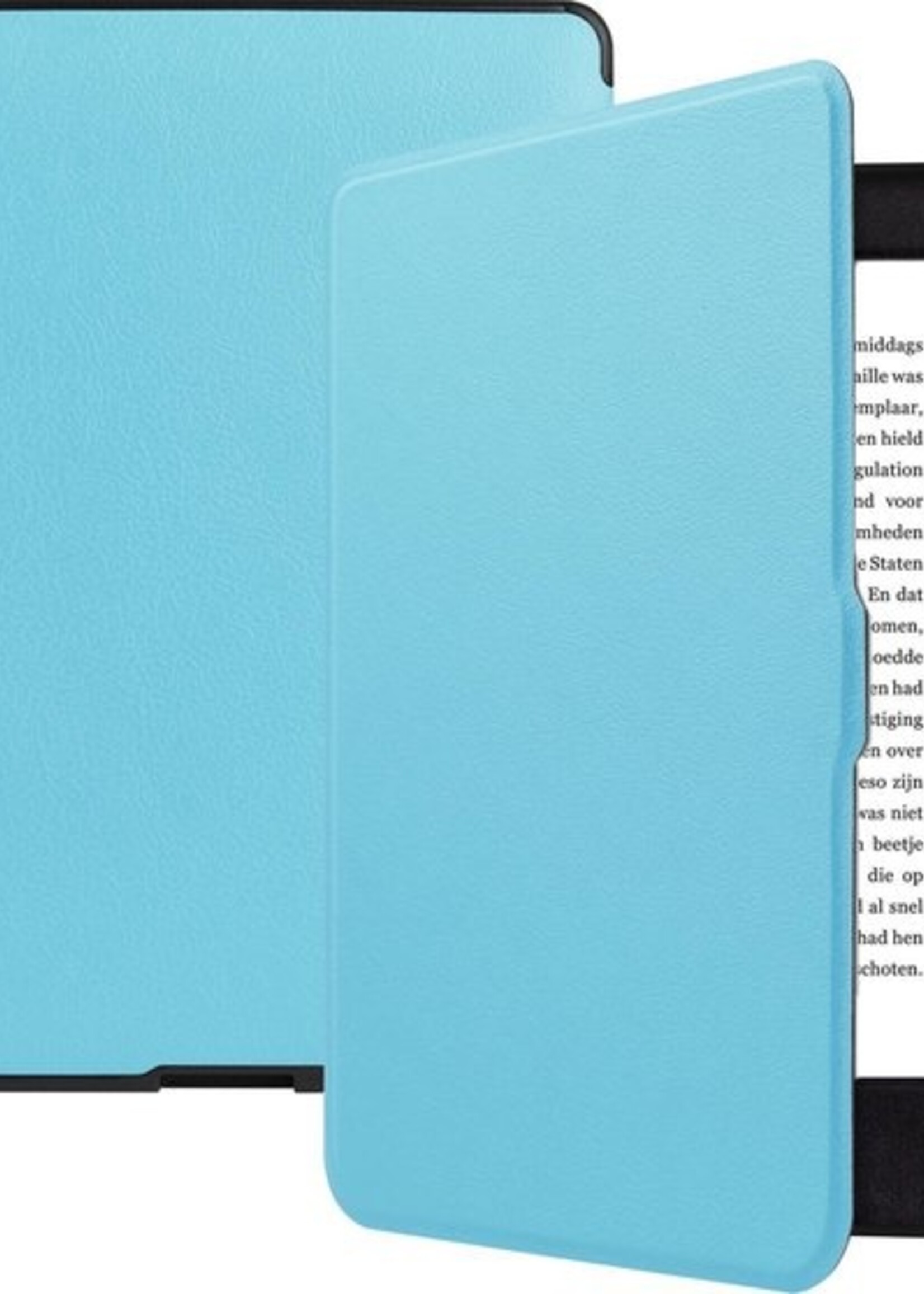 LUQ Hoesje Geschikt voor Kobo Nia Hoes Bescherm Hoesje Case Luxe Sleep Cover - Lichtblauw