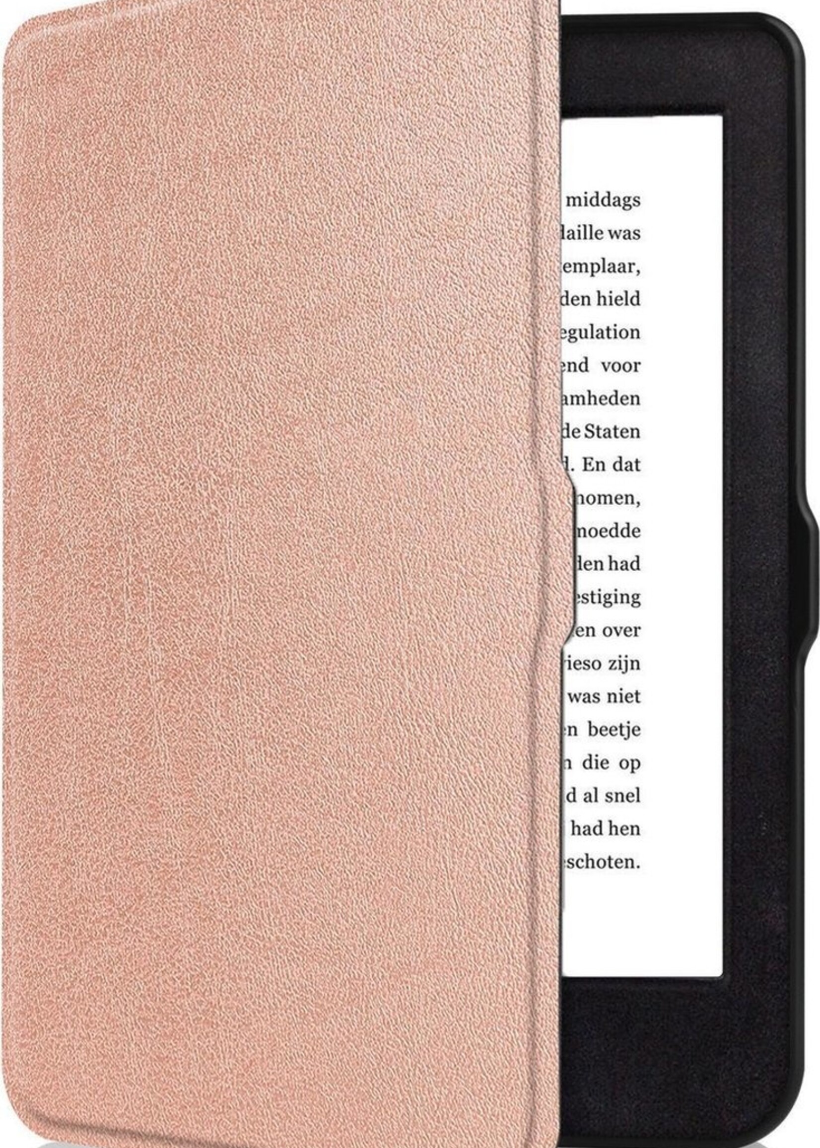 LUQ Hoesje Geschikt voor Kobo Nia Hoes Bescherm Hoesje Case Luxe Sleep Cover - Rosé Goud