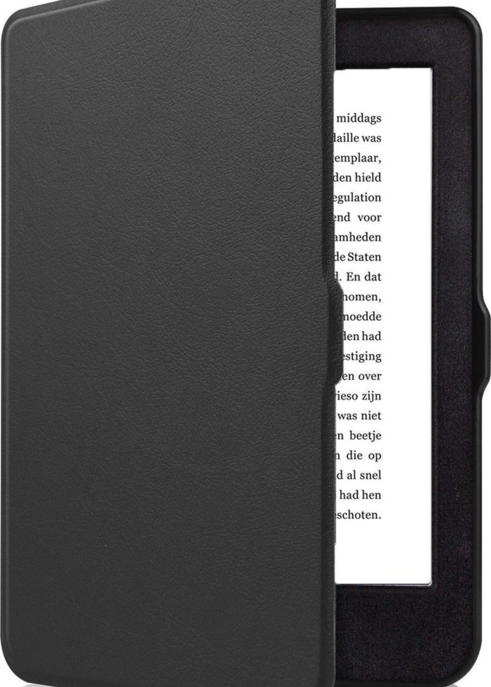 LUQ Hoesje Geschikt voor Kobo Nia Hoes Bescherm Hoesje Case Luxe Sleep Cover - Zwart