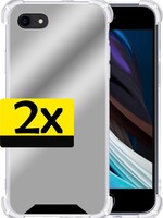 LUQ 2 PACK - LUQ iPhone 8 Spiegel hoesje - Zilver