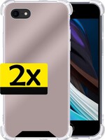LUQ 2 PACK - LUQ iPhone 8 Spiegel hoesje - Rose Goud