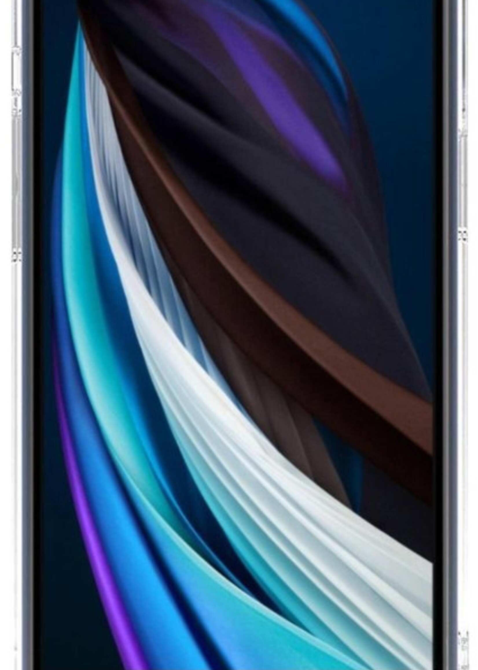 LUQ Hoesje Geschikt voor iPhone 7 Hoesje Shockproof Case Siliconen Met 2x Screenprotector - Hoes Geschikt voor iPhone 7 Hoes Cover Siliconen - Zilver