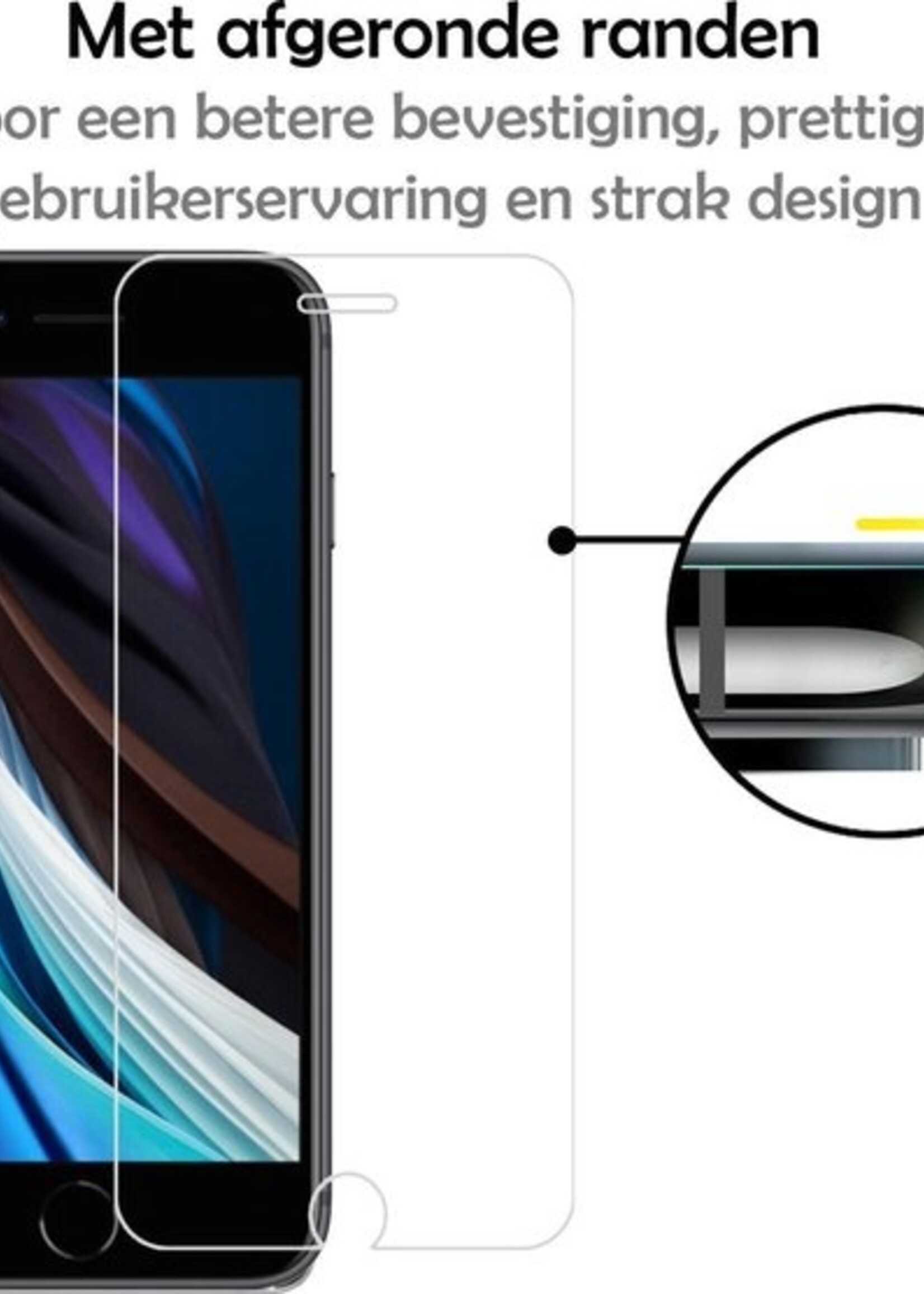 LUQ Hoesje Geschikt voor iPhone 7 Hoesje Shockproof Case Siliconen Met 2x Screenprotector - Hoes Geschikt voor iPhone 7 Hoes Cover Siliconen - Goud