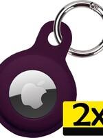 LUQ 2 PACK - LUQ AirTag Hoesje Siliconen - Aubergine