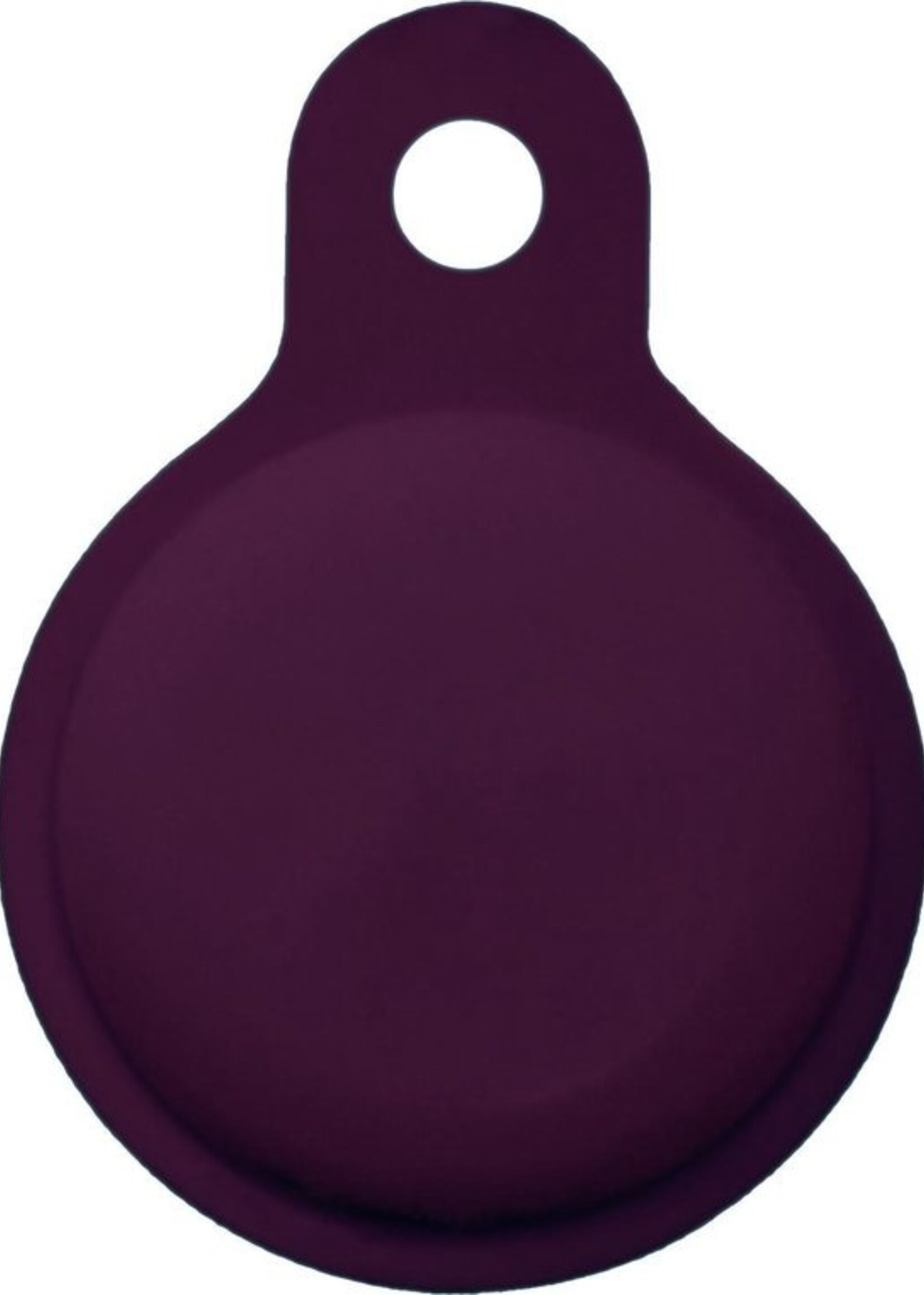 LUQ Hoesje Geschikt voor Apple AirTag Hoesje Sleutelhanger Houder - Siliconen Hoesje Geschikt voor Apple AirTag Hoesje - Aubergine - 2 Stuks