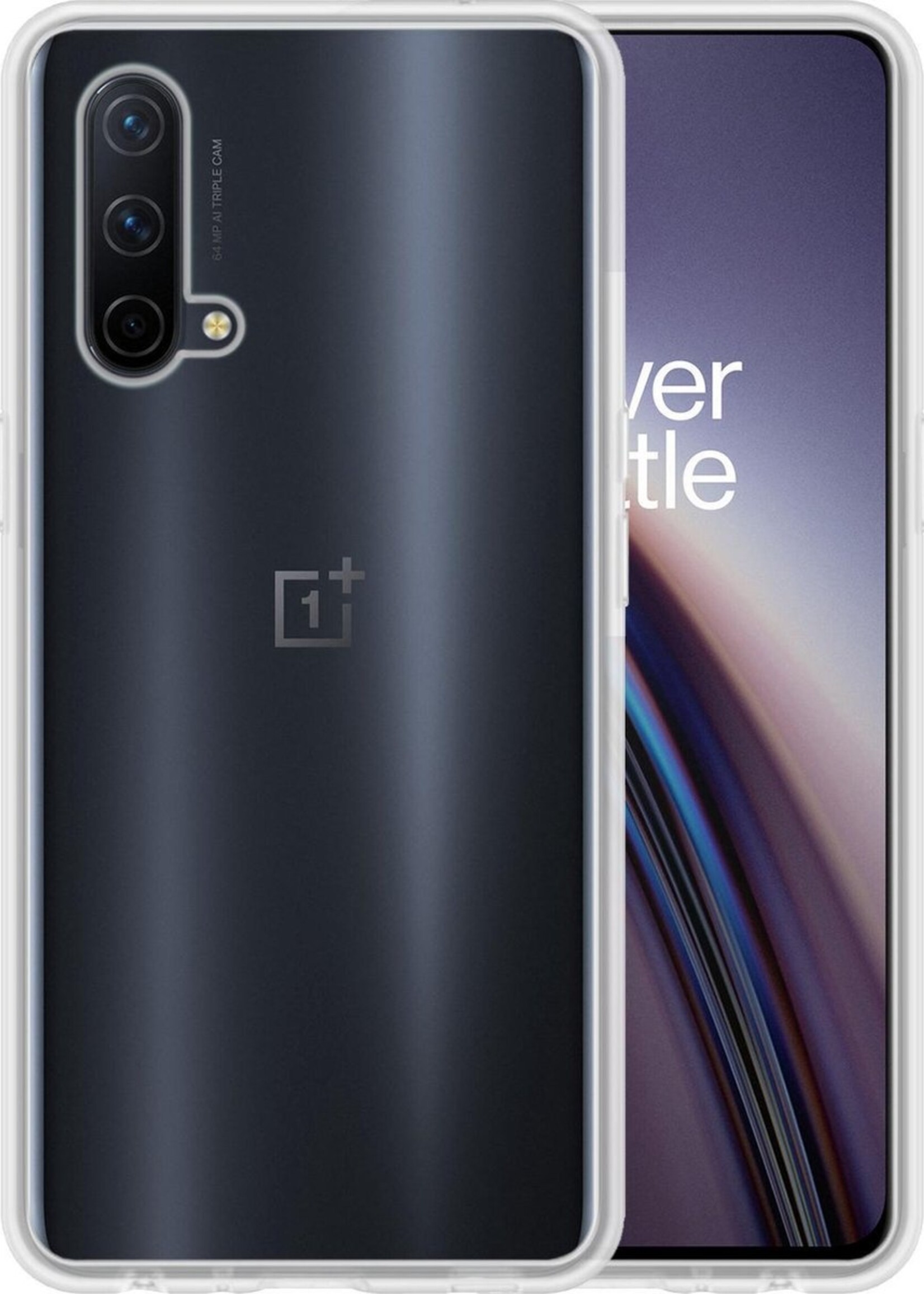 LUQ Hoesje Geschikt voor OnePlus Nord CE Hoesje Siliconen Case - Hoes Geschikt voor OnePlus Nord CE Hoes Siliconen - Transparant