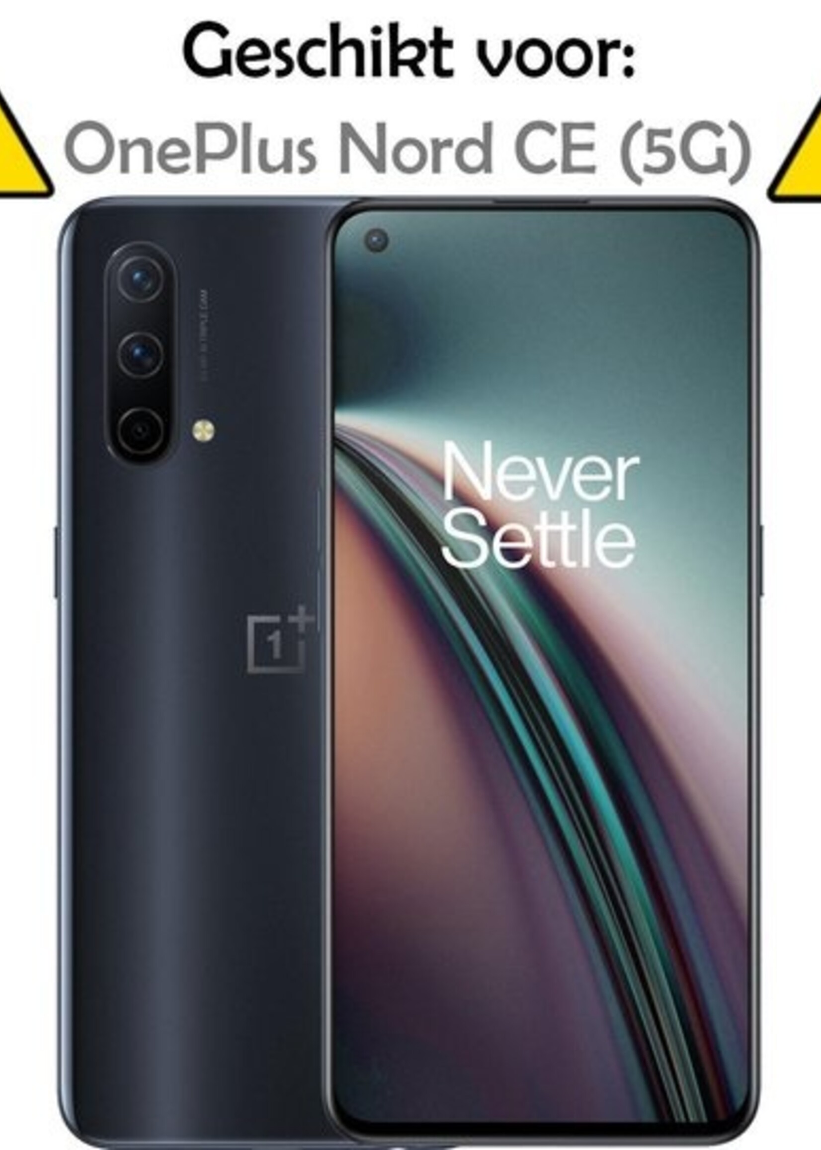 LUQ Hoesje Geschikt voor OnePlus Nord CE Hoesje Siliconen Case - Hoes Geschikt voor OnePlus Nord CE Hoes Siliconen - Transparant