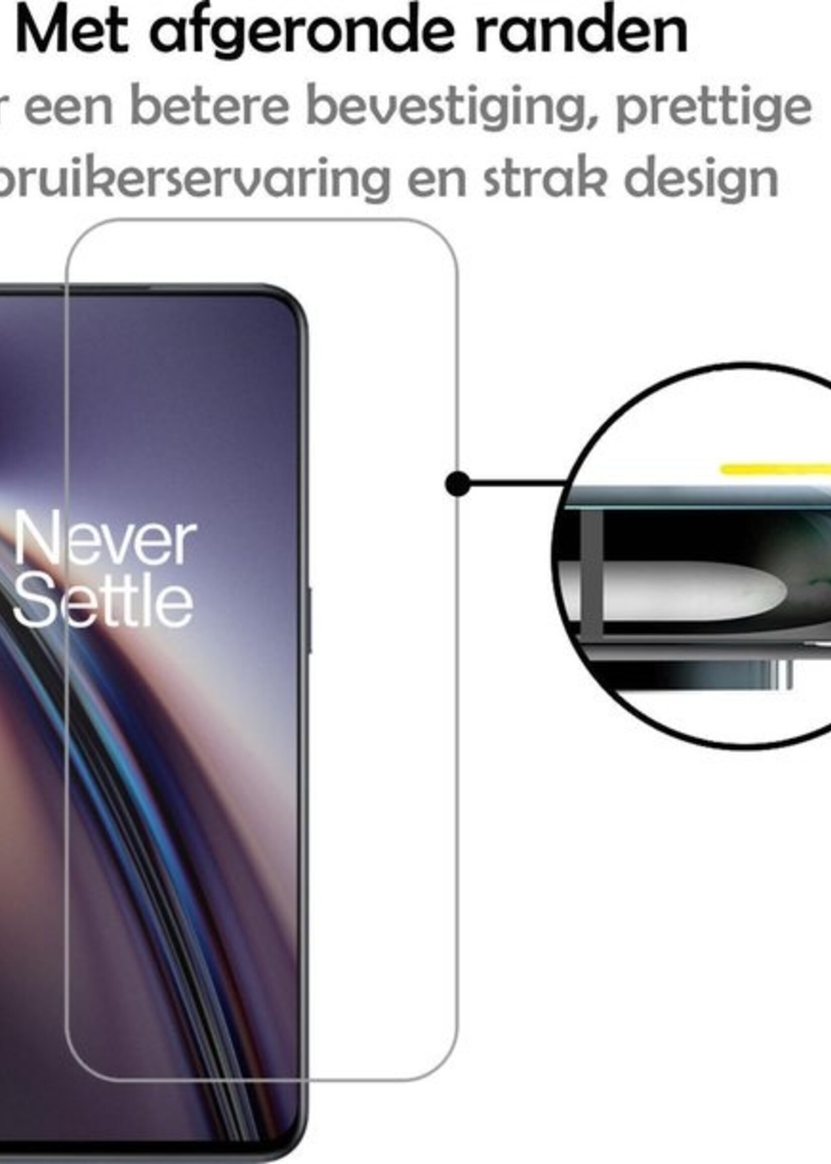 LUQ Hoesje Geschikt voor OnePlus Nord CE Hoesje Shockproof Case Siliconen Met Screenprotector - Hoes Geschikt voor OnePlus Nord CE Hoes Cover Siliconen - Transparant