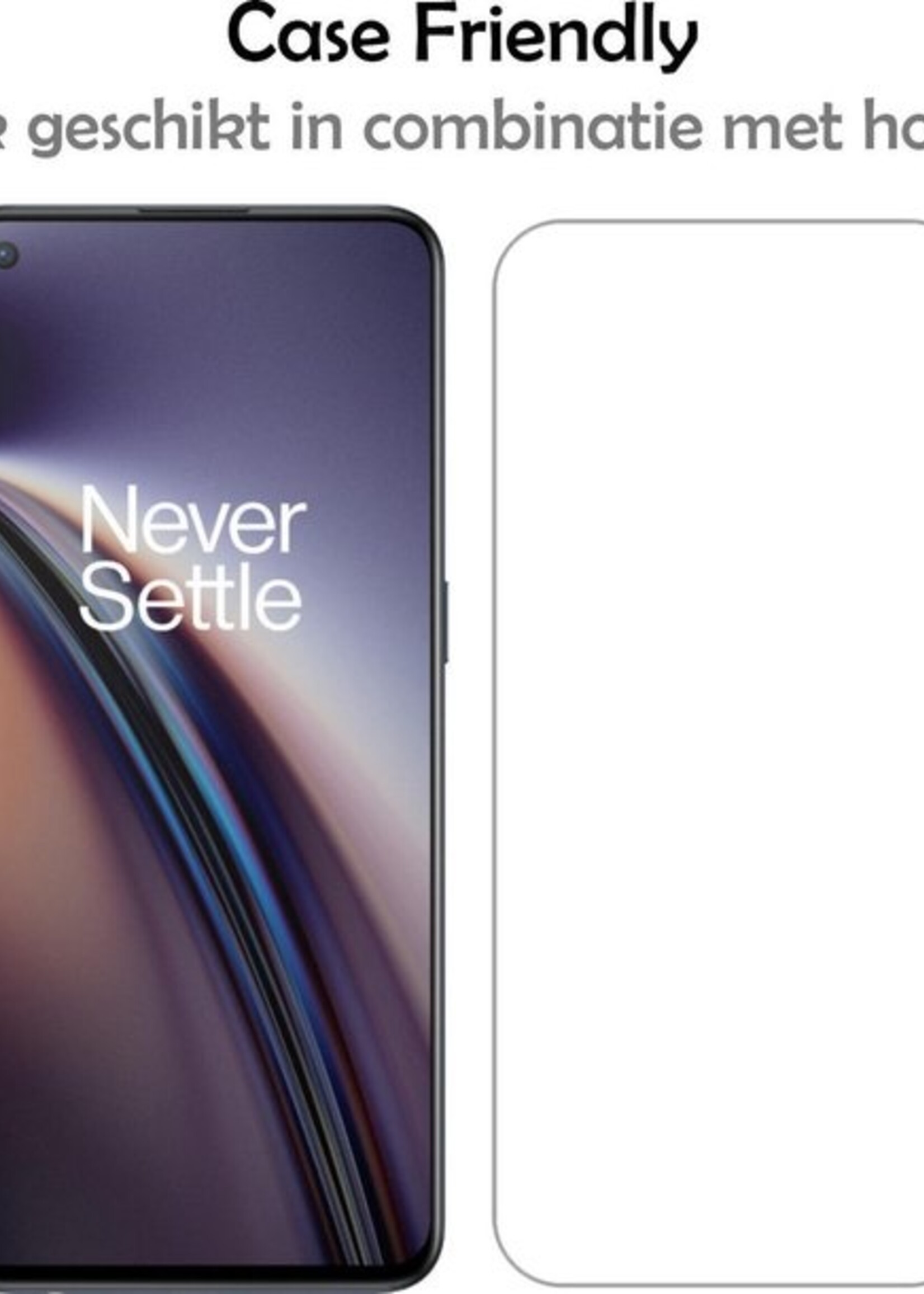 LUQ Hoesje Geschikt voor OnePlus Nord CE Hoesje Siliconen Case Met Screenprotector - Hoes Geschikt voor OnePlus Nord CE Hoes Siliconen - Transparant