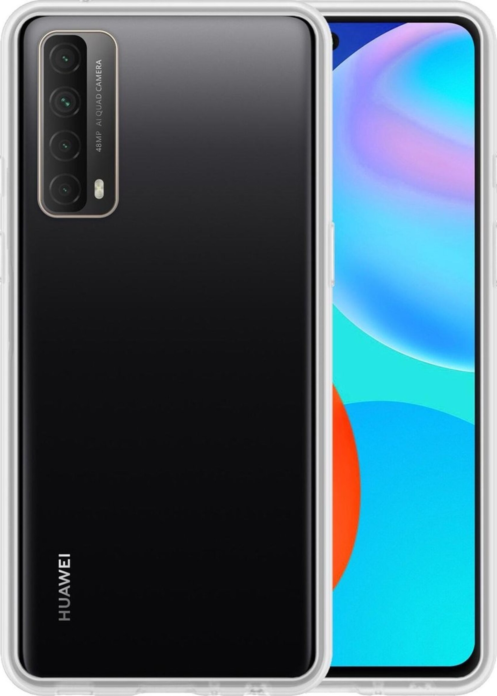 LUQ Hoesje Geschikt voor Huawei P smart 2021 Hoesje Siliconen Case - Hoes Geschikt voor Huawei P smart 2021 Hoes Siliconen - Transparant