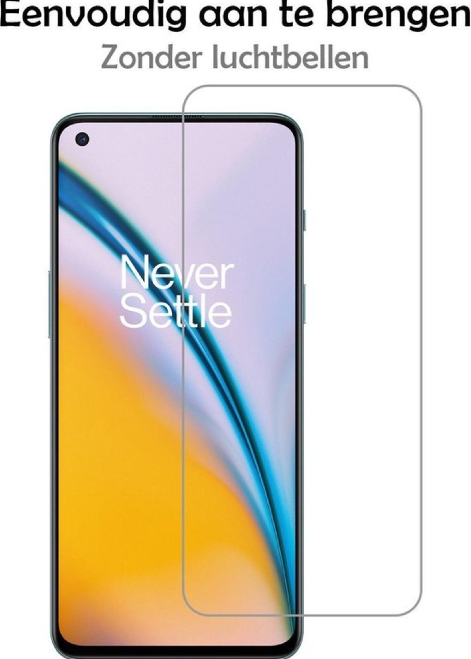 LUQ Screenprotector Geschikt voor OnePlus Nord 2 Screenprotector Beschermglas Gehard Glas - Screenprotector Geschikt voor OnePlus Nord 2 Screenprotector Glas