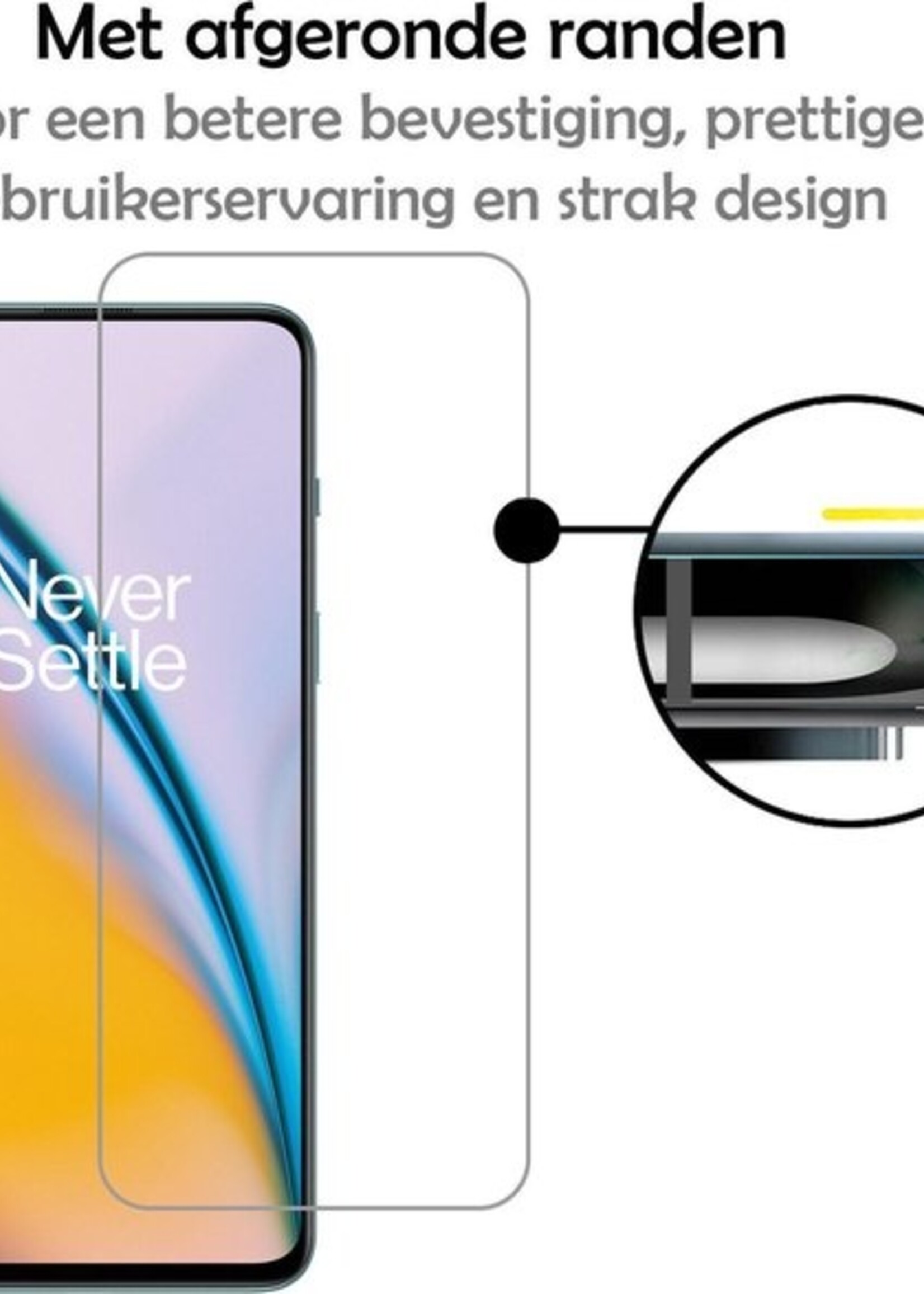 LUQ Screenprotector Geschikt voor OnePlus Nord 2 Screenprotector Beschermglas Gehard Glas - Screenprotector Geschikt voor OnePlus Nord 2 Screenprotector Glas