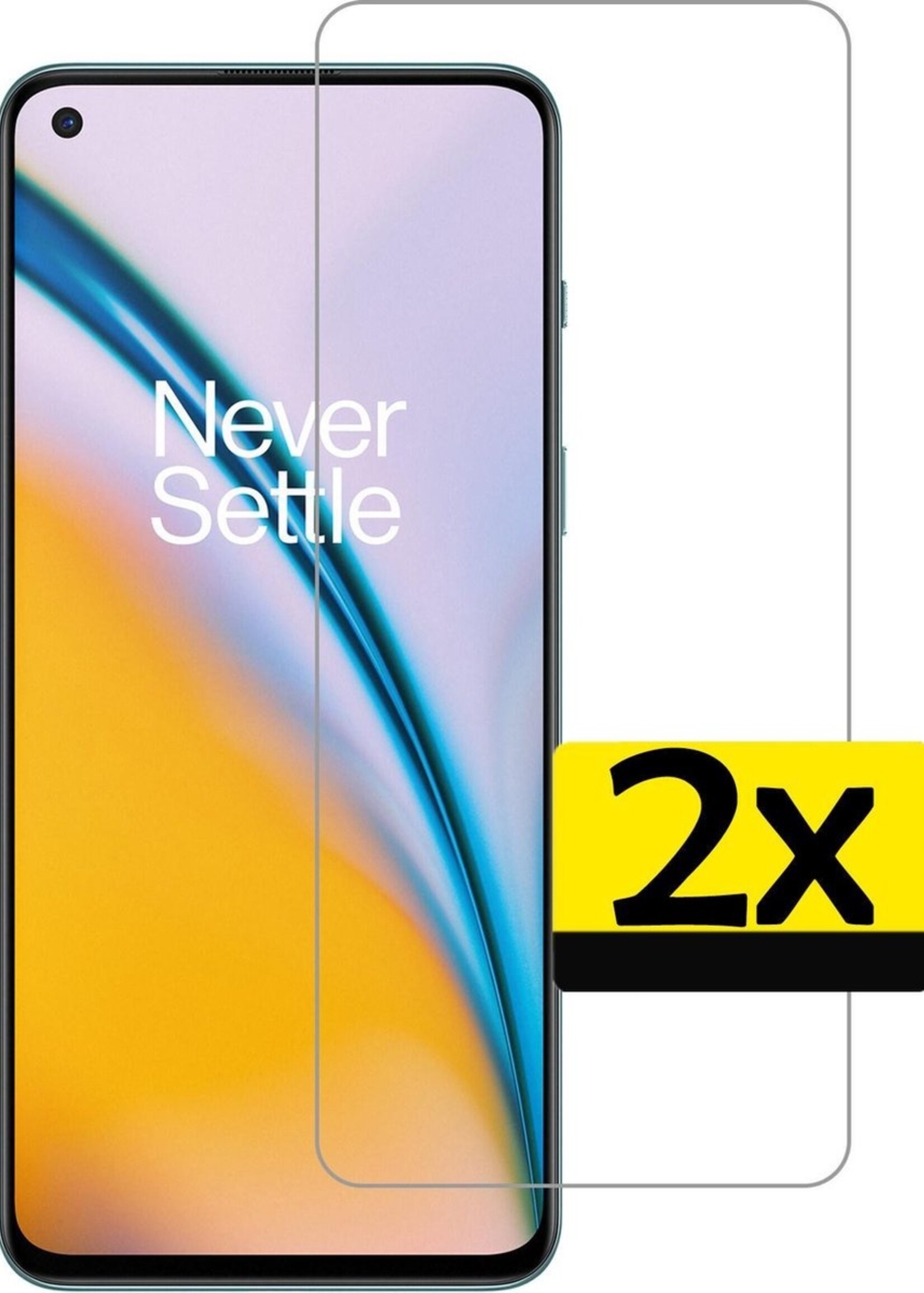 LUQ Screenprotector Geschikt voor OnePlus Nord 2 Screenprotector Beschermglas Gehard Glas - Screenprotector Geschikt voor OnePlus Nord 2 Screenprotector Glas - 2 Stuks