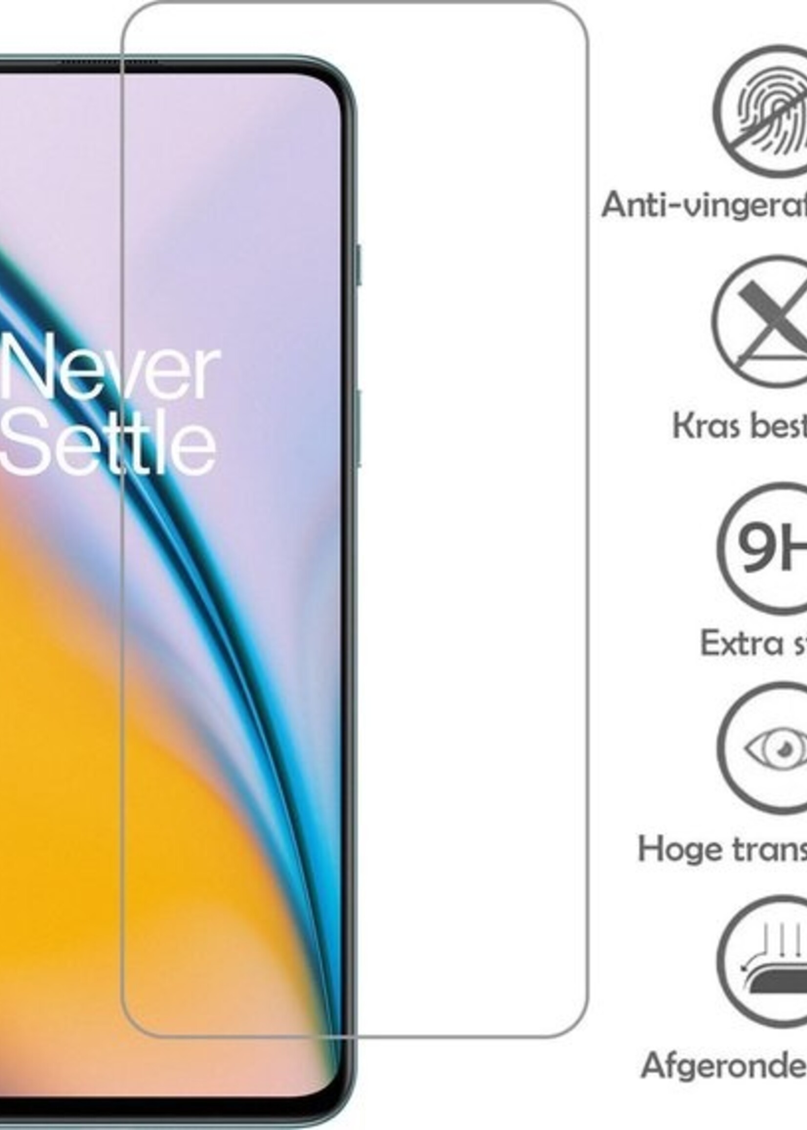 LUQ Screenprotector Geschikt voor OnePlus Nord 2 Screenprotector Beschermglas Gehard Glas - Screenprotector Geschikt voor OnePlus Nord 2 Screenprotector Glas - 3 Stuks