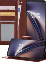 LUQ LUQ OnePlus Nord CE Hoesje Bookcase - Bruin