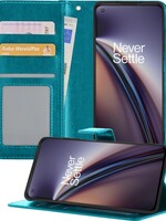 LUQ LUQ OnePlus Nord CE Hoesje Bookcase - Turquoise